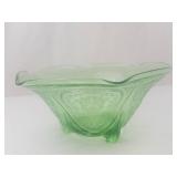 Royal Lace Glass Bowl - Embossed Floral Pattern, Footed Bowl