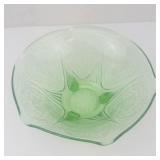 Royal Lace Glass Bowl - Embossed Floral Pattern, Footed Bowl
