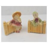 Shawnee Pottery Vintage Boy & Girl Planters (Lot of 2)