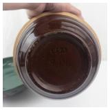 Green Floral Ceramic Bowl - Brown Floral Ceramic Bowl (Lot of 2)