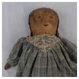 Two Antique Cloth Rag Dolls