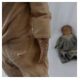 Two Antique Cloth Rag Dolls