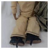 Two Antique Cloth Rag Dolls