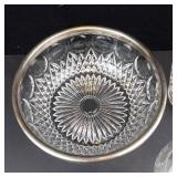 Lot of Crystal Glassware  - Ice Bucket, Bowl with Rim, Lidded Candy Dish & Sherbet Glass (Lot of 4)