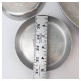 Hand Forged Aluminum Bird Bowls - 1 Large & 2 Small