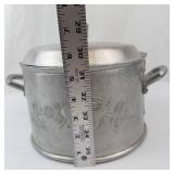Everlast Forged Aluminum Hammered Pot with Lid - Grapevine Motif, Dual Handles