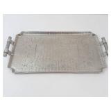 Hammered Aluminum Trays - Hand Forged Floral Design
