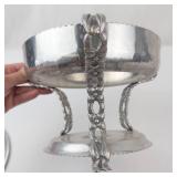 Rodney Kent Hand-Wrought Hammered Aluminum Chafing Dish with Warmer Stand