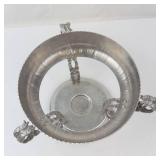 Rodney Kent Hand-Wrought Hammered Aluminum Chafing Dish with Warmer Stand