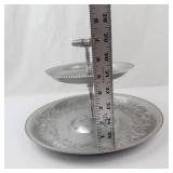 Wilson Specialties Hand-Wrought Aluminum 2-Tier Serving Tray