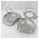 Vintage Lot of Aluminum Hand Wrought Items (Lot of 3)