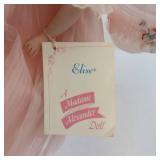 Madame Alexander Elise Doll - Pink Lace Dress with Flower Hat & Pearl Necklace