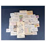 Assorted Wooden Rubber Stamp Blocks - Greeting, Birthday & Motivational Messages