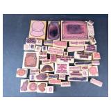 Assorted Wood Mounted Rubber Stamps - Sentiments & Decorative Images