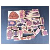 Assorted Nature Scene Rubber Stamp Blocks - Forests, Trees and Wildlife (Wood Block Set)