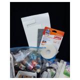 Velcro & Assorted Craft Supplies Lot - Foam Mounting Tape, Ribbon & Paper Embellishments