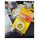 Velcro & Assorted Craft Supplies Lot - Foam Mounting Tape, Ribbon & Paper Embellishments