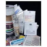 Velcro & Assorted Craft Supplies Lot - Foam Mounting Tape, Ribbon & Paper Embellishments