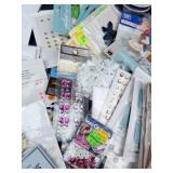 Velcro & Assorted Craft Supplies Lot - Foam Mounting Tape, Ribbon & Paper Embellishments