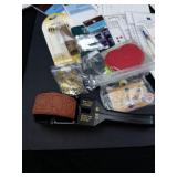 Velcro & Assorted Craft Supplies Lot - Foam Mounting Tape, Ribbon & Paper Embellishments