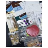Velcro & Assorted Craft Supplies Lot - Foam Mounting Tape, Ribbon & Paper Embellishments
