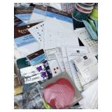 Velcro & Assorted Craft Supplies Lot - Foam Mounting Tape, Ribbon & Paper Embellishments