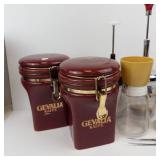 Gevalia Kaffe Canisters & Weight Watchers Food Scale - Assorted Vintage Kitchen Gear