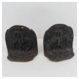 The End of the Trail Bookends - Vintage Cast Iron (Lot of 2)