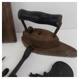 McCormick Platte Valley Jug, Antique Baseball Mitt & Cast Iron Steelyard Scales