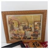 Assorted Vintage Frames, Artwork & Decor - Framed Print, Calligraphy Tag & More