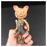 Poliwoggs Vintage Primitive Folk Art Pig Figurine