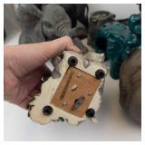 Assorted Elephant Figurines - Resin Stone-Style Sculptures