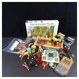 Ravensburger Puzzle, Breyer Horses and Assorted Vintage Toys