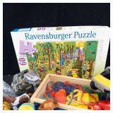 Ravensburger Puzzle, Breyer Horses and Assorted Vintage Toys