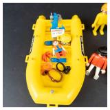 Playmobil 1984 Scuba Divers Set with Yellow Raft and Figures