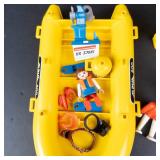 Playmobil 1984 Scuba Divers Set with Yellow Raft and Figures