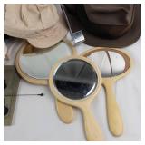 Assorted Vintage Hats, Mirrors & Umbrellas - Antique Accessories