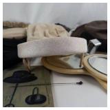 Assorted Vintage Hats, Mirrors & Umbrellas - Antique Accessories