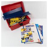 Meccano Erector Set - Plastic Toolbox with Perforated Beams, Motors & Manuals
