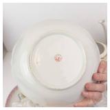 Teapot With Floral Motif & Gold Trim - Assorted Chinaware Set (Teapot, Cups & Saucers)