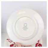 Martha Stewart Collection Red Floral Dinnerware Set - Assorted Plates & Bowls