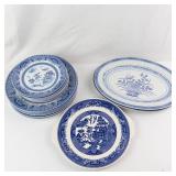 Assortment of Blue and White China