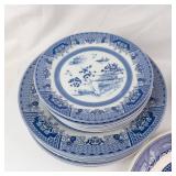 Assortment of Blue and White China