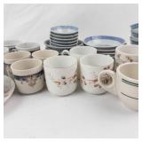 Assorted Demitasse Teacups & Saucers - Floral & Border Pattern Sets, Made in China