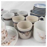 Assorted Demitasse Teacups & Saucers - Floral & Border Pattern Sets, Made in China