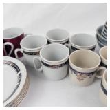 Assorted Demitasse Teacups & Saucers - Floral & Border Pattern Sets, Made in China