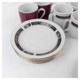 Assorted Demitasse Teacups & Saucers - Floral & Border Pattern Sets, Made in China