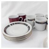Assorted Demitasse Teacups & Saucers - Floral & Border Pattern Sets, Made in China