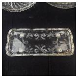 Assorted Clear Pressed Glassware - Bowls, Plates & Serving Dishes