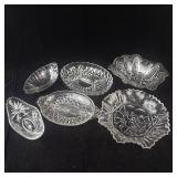 Assorted Crystal Glass Serving Bowls & Dishes- Lot of 6